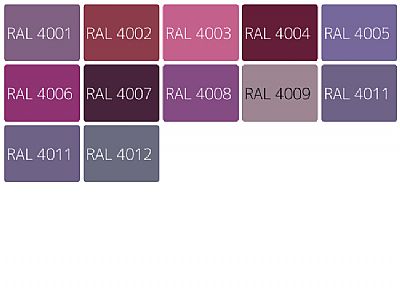 Χρώματα Ral Αλουμινίων Παλέτα Violet