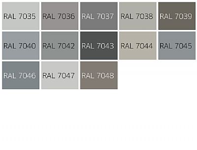 Χρώματα Ral Αλουμινίων Παλέτα Grey