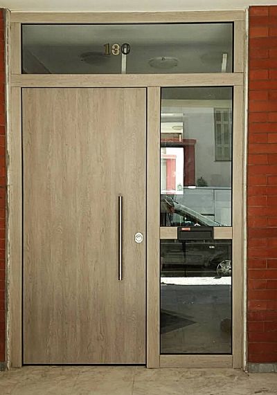 Πόρτα Laminate - Εισόδου Πολυκατοικίας Με 1 Σταθερό & Φεγγίτη