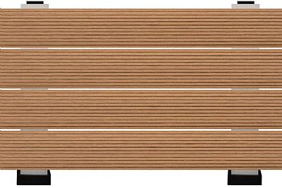 Συνθετική Περίφραξη Wpc Με Γραμμώσεις Χρώμα Teak 11cm