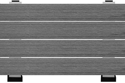 Συνθετική Περίφραξη Wpc Με Γραμμώσεις Χρώμα Grey 11cm