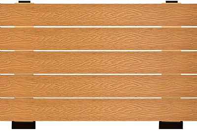  Συνθετική Περίφραξη Wpc Με Νερά Ξύλου Χρώμα Teak 13cm